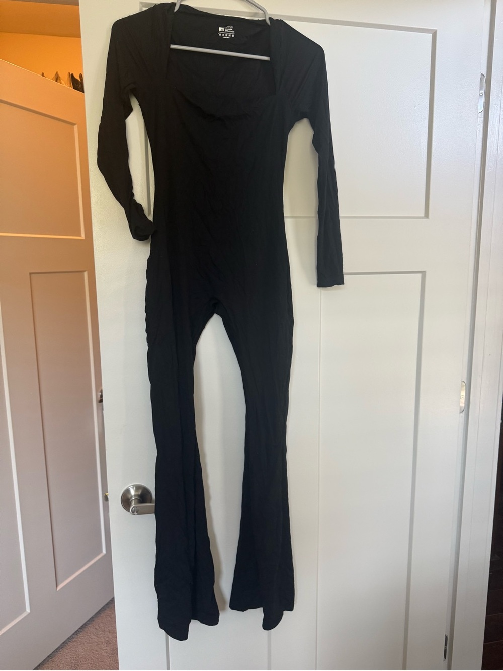 UNIF Black Long-Sleeve Flared Jumpsuit